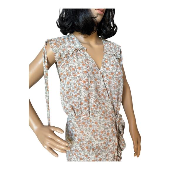 NWT Dress Forum Just in Time Ruched Midi Dress wild poppies size small - Picture 6 of 16